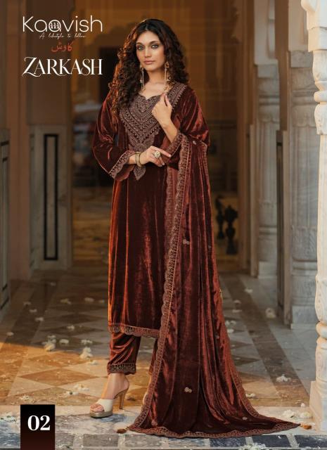 Kaavish zarkash dress material wholesale shops at mangalote